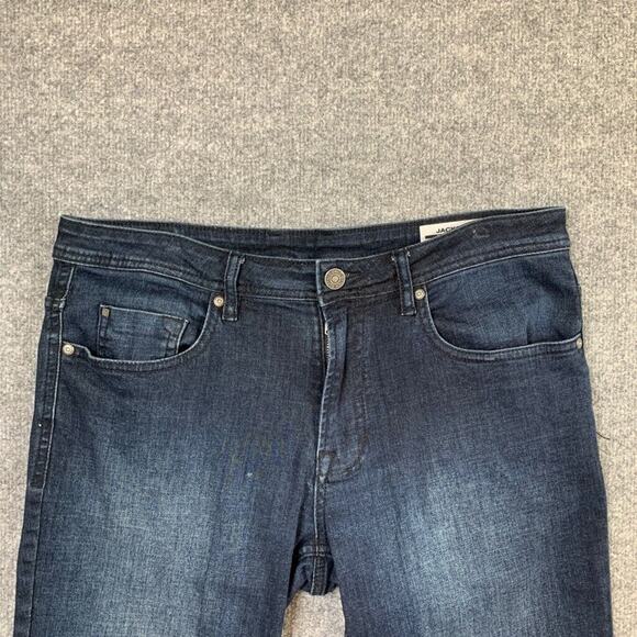 Buffalo David Bitton Jeans Mens 34 Blue Dark Wash Jackson Straight Stretch Denim - Picture 4 of 15